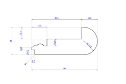 Click Oak Stair Nosing 60mm By 25mm By 1000mm Profile D -Wood Sales Store 1