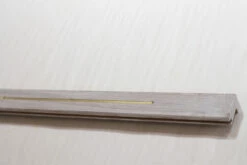 Solid Oak Square Stair Nosing With Brass Sunny White 25mm By 40mm By 1000mm