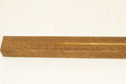 Solid Oak Square Stair Nosing With Brass Roma 25mm By 40mm By 1000mm