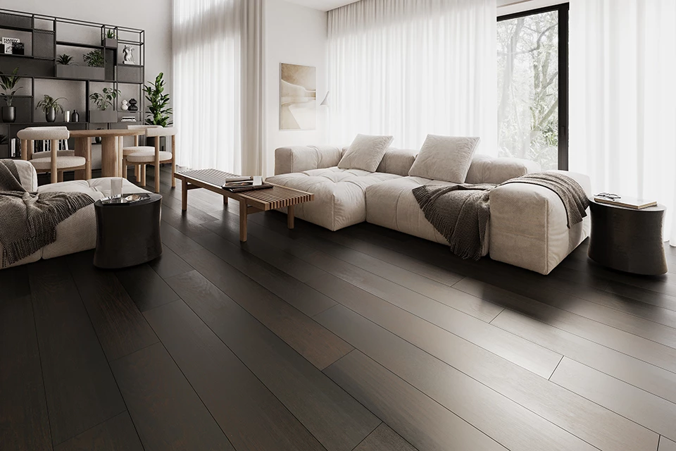 Natural Engineered Flooring Oak Black Tea Brushed UV Oiled 14/3mm By 190mm By 1900mm 3 Natural Engineered Flooring Oak Black Tea Brushed UV Oiled 14/3mm By 190mm By 1900mm