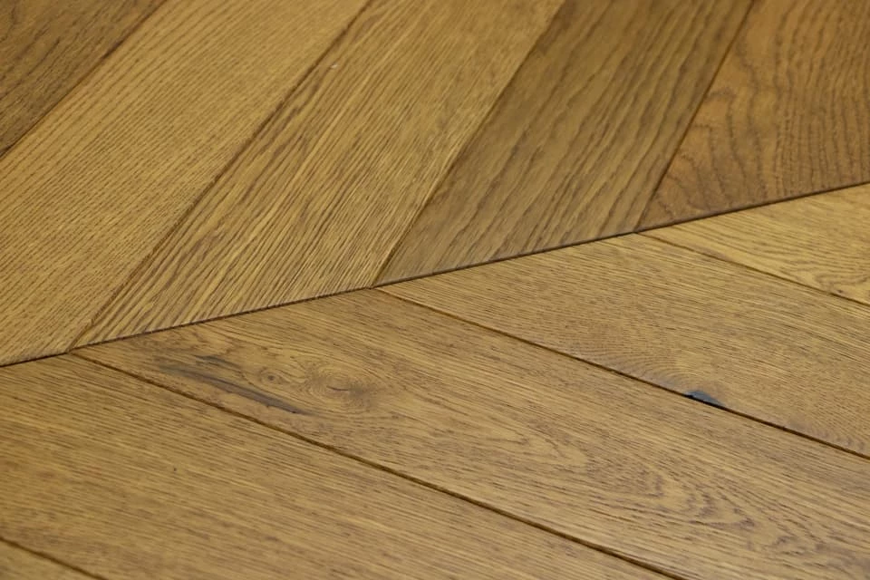Prime Engineered Flooring Oak Chevron Light Smoked Brushed UV Oiled 14/3mm By 90mm By 510mm 4 Prime Engineered Flooring Oak Chevron Light Smoked Brushed UV Oiled 14/3mm By 90mm By 510mm - Image 2