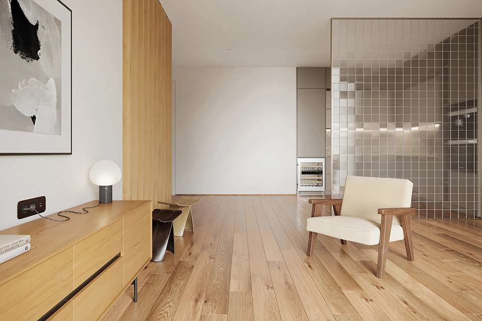 Natural Engineered Flooring Oak Brushed UV Lacquered 14/3mm By 190mm By 400-1500mm 3 Natural Engineered Flooring Oak Brushed UV Lacquered 14/3mm By 190mm By 400-1500mm