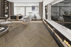 Natural Engineered Flooring Oak Herringbone Cognac Brushed Uv Oiled 14/4mm By 125mm By 450mm -Wood Sales Store fl4466 3