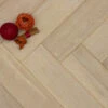 Natural Engineered Flooring Oak Click Herringbone Latte Light Brushed UV Lacquered 12/3mm By 110mm By 600mm -Wood Sales Store latte 2