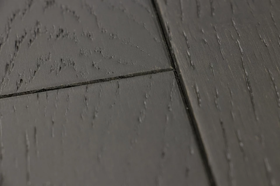 Natural Engineered Oak Jet Black Brushed UV Lacquered 14/3mm By 190mm By 400-1500mm 4 Natural Engineered Oak Jet Black Brushed UV Lacquered 14/3mm By 190mm By 400-1500mm - Image 2