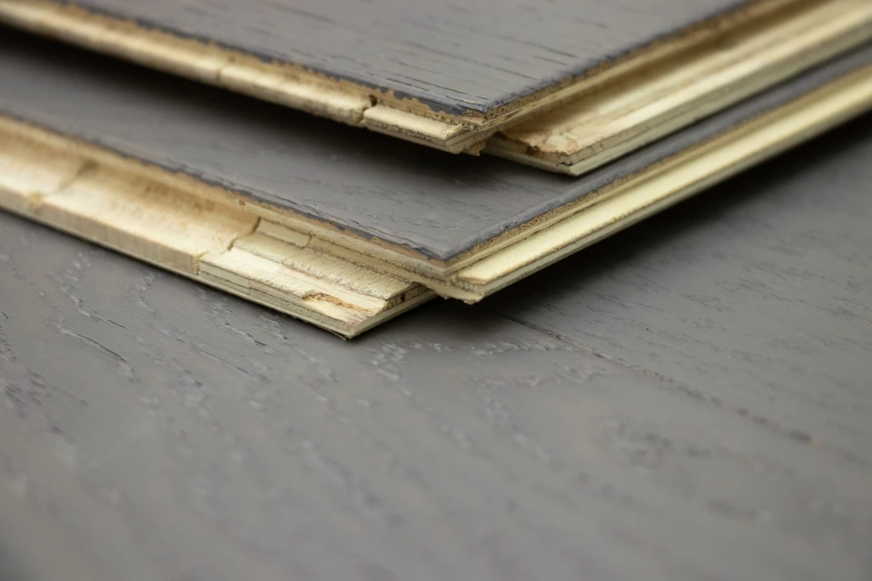 Natural Engineered Flooring Oak Click Slate Grey Brushed UV Lacquered 14/3mm By 190mm By 1900mm - Image 5