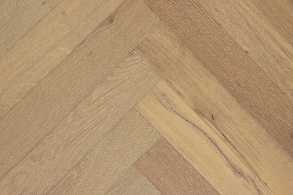 Natural Engineered Flooring Oak Herringbone Smoked Grey Brushed UV Oiled 15/4mm By 90mm By 600mm - Image 3