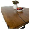 European Oak Dining Room Table Top LiVe Edge UV Lacquered (with Resin) 35mm By 1020mm By 1520mm -Wood Sales Store oak table with resin 3 1