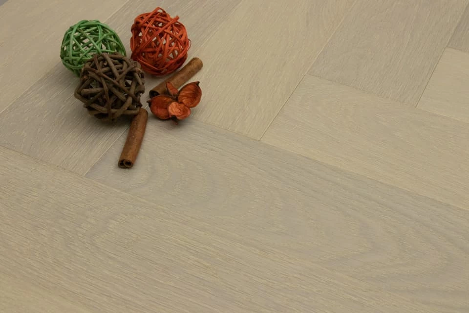 Prime Engineered Flooring Oak Herringbone Double White Brushed UV Matt Lacquered 14/3mm By 98mm By 490mm 4 Prime Engineered Flooring Oak Herringbone Double White Brushed UV Matt Lacquered 14/3mm By 98mm By 490mm - Image 2