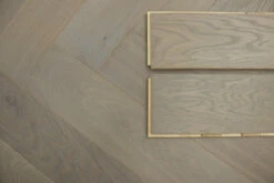 Prime Engineered Flooring Oak Herringbone White Grey Brushed UV Oiled 14/3mm By 98mm By 790mm -Wood Sales Store prime engineered flooring oak herringbone white grey brushed uv oiled 12