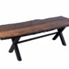 Bog Oak Dining Room Table Top Live Edge Hardwax Oiled (with Resin) 35mm By 890mm By 2530mm -Wood Sales Store sig 8116 259