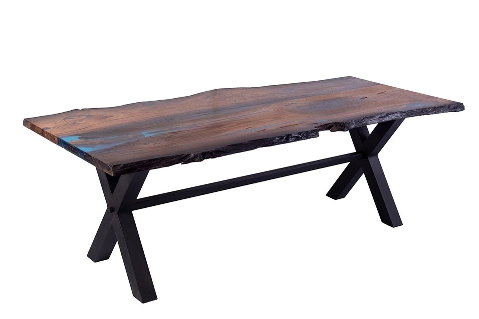 Bog Oak Dining Room Table Top Live Edge Hardwax Oiled (with Resin) 35mm By 930mm By 2100mm 3 Bog Oak Dining Room Table Top Live Edge Hardwax Oiled (with Resin) 35mm By 930mm By 2100mm