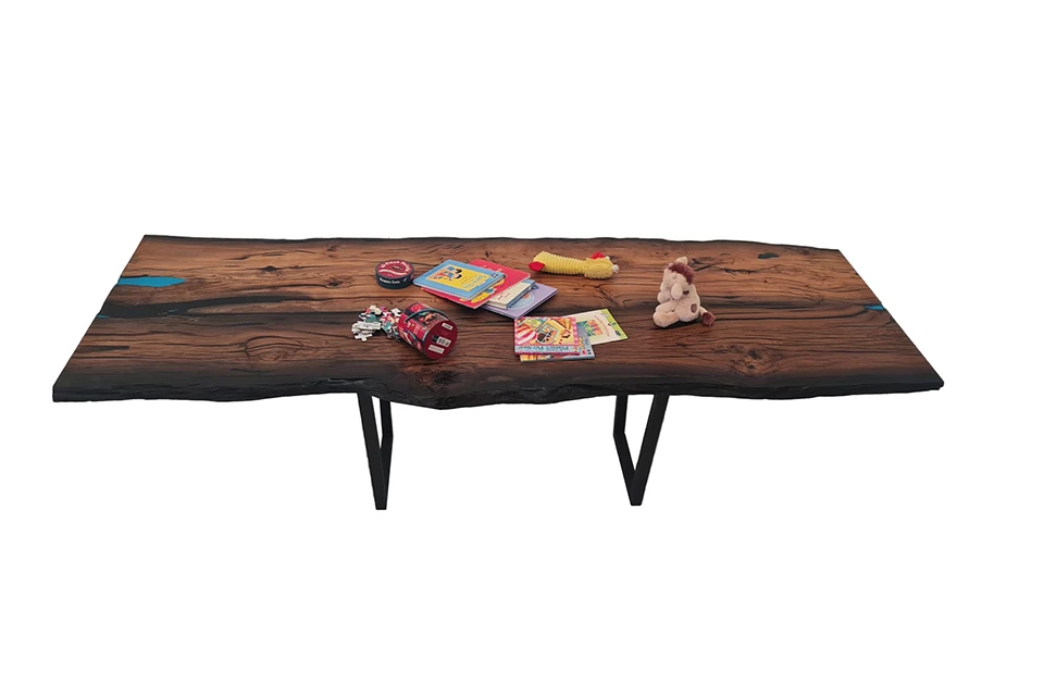 Bog Oak Dining Room Table Top Live Edge Hardwax Oiled (with Resin) 35mm By 940mm By 2540mm 3 Bog Oak Dining Room Table Top Live Edge Hardwax Oiled (with Resin) 35mm By 940mm By 2540mm