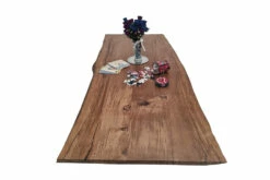 European Oak Dining Room Table Top LiVe Edge UV Lacquered (with Resin) 40mm By 950mm By 2400mm -Wood Sales Store tb015 2