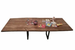 European Oak Dining Room Table Top LiVe Edge UV Lacquered (with Resin) 35mm By 1070mm By 2650mm