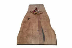 European Oak Dining Room Table Top LiVe Edge UV Lacquered (with Resin) 35mm By 940mm By 3100mm -Wood Sales Store tb018 2