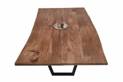 European Oak Dining Room Table Top LiVe Edge UV Lacquered (with Resin) 38mm By 1080mm By 1720mm -Wood Sales Store tb024 3