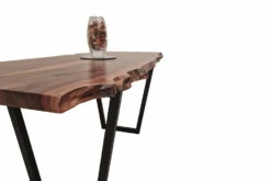 European Walnut Dining Room Table Top LiVe Edge UV Lacquered (with Resin) 40mm By 780mm By 1710mm -Wood Sales Store tb027