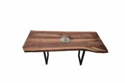European Walnut Dining Room Table Top LiVe Edge UV Lacquered (with Resin) 38mm By 920mm By 1820mm