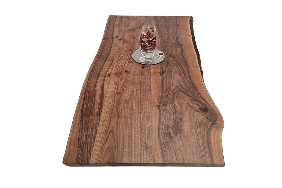 European Walnut Dining Room Table Top LiVe Edge UV Lacquered (with Resin) 38mm By 830mm By 1740mm 4 European Walnut Dining Room Table Top LiVe Edge UV Lacquered (with Resin) 38mm By 830mm By 1740mm - Image 2