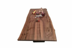 European Walnut Dining Room Table Top LiVe Edge UV Lacquered (with Resin) 38mm By 850mm By 1780mm -Wood Sales Store tb033 3