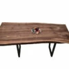 European Walnut Dining Room Table Top LiVe Edge UV Lacquered (with Resin) 35mm By 840mm By 1750mm