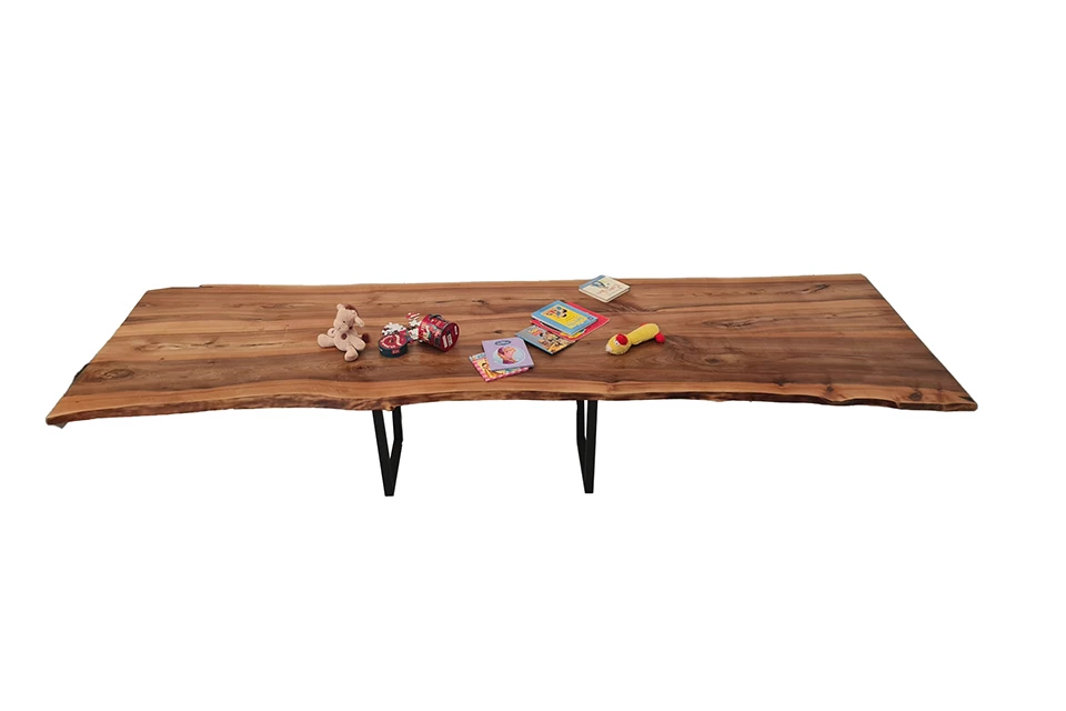 European Walnut Dining Room Table Top LiVe Edge UV Lacquered (with Resin) 35mm By 750mm By 4040mm 5 European Walnut Dining Room Table Top LiVe Edge UV Lacquered (with Resin) 35mm By 750mm By 4040mm - Image 3