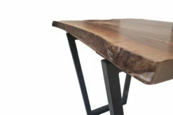 European Walnut Dining Room Table Top LiVe Edge UV Lacquered (with Resin) 38mm By 660mm By 950mm
