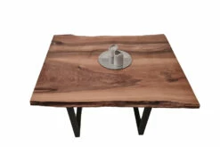 European Walnut Dining Room Table Top LiVe Edge UV Lacquered (with Resin) 40mm By 790mm By 970mm