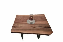 European Walnut Dining Room Table Top LiVe Edge UV Lacquered (with Resin) 38mm By 830mm By 970mm -Wood Sales Store tb046