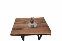 European Walnut Dining Room Table Top LiVe Edge UV Lacquered (with Resin) 40mm By 730mm By 940mm -Wood Sales Store tb050