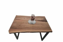 European Walnut Dining Room Table Top LiVe Edge UV Lacquered (with Resin) 35mm By 800mm By 1080mm -Wood Sales Store tb053 3