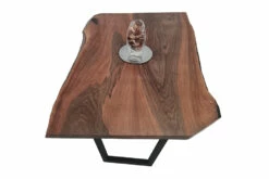 European Walnut Dining Room Table Top LiVe Edge UV Lacquered (with Resin) 38mm By 900mm By 1320mm