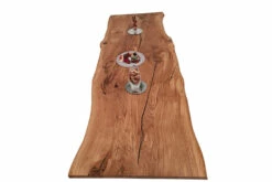 European Oak Dining Room Table Top LiVe Edge UV Lacquered (with Resin) 40mm By 1080mm By 3200mm -Wood Sales Store tb074 3