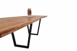 European Oak Dining Room Table Top LiVe Edge UV Lacquered (with Resin) 35mm By 830mm By 2850mm -Wood Sales Store tb083 3