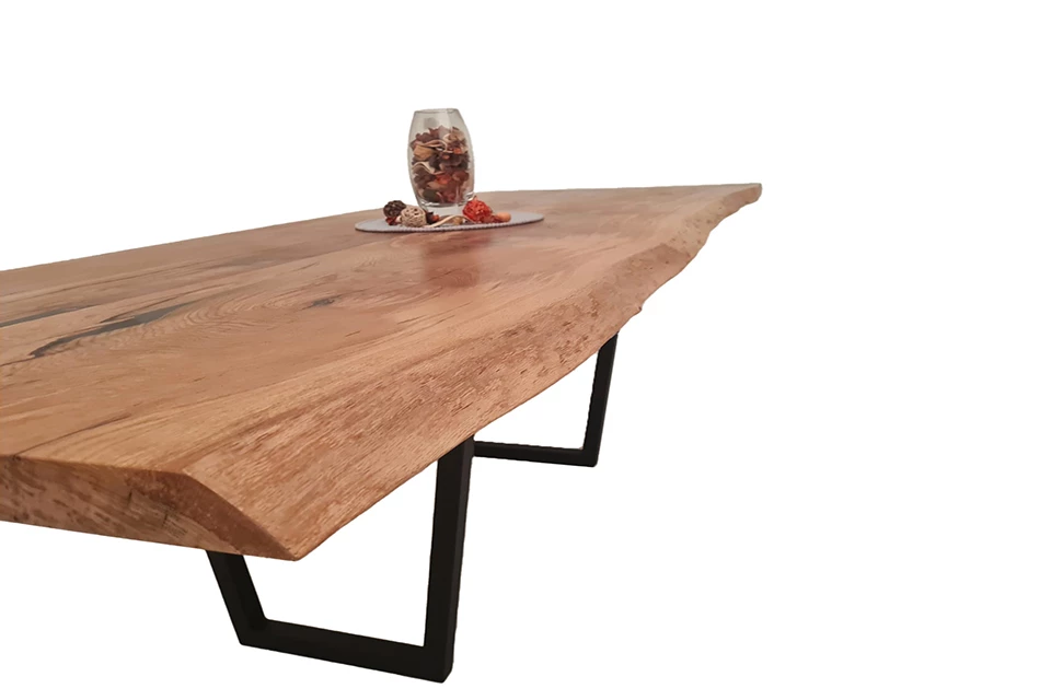 European Oak Dining Room Table Top LiVe Edge UV Lacquered (with Resin) 43mm By 1000mm By 2580mm 5 European Oak Dining Room Table Top LiVe Edge UV Lacquered (with Resin) 43mm By 1000mm By 2580mm - Image 3