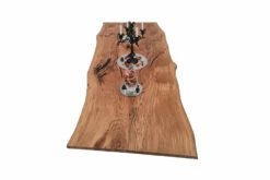 European Oak Dining Room Table Top LiVe Edge UV Lacquered (with Resin) 35mm By 1050mm By 2540mm -Wood Sales Store tb087 5