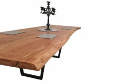 European Oak Dining Room Table Top LiVe Edge UV Lacquered (with Resin) 43mm By 1000mm By 2540mm -Wood Sales Store tb088 3
