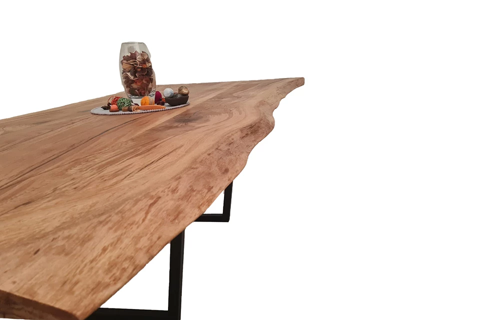 European Oak Dining Room Table Top LiVe Edge UV Lacquered (with Resin) 43mm By 1170mm By 2500mm 5 European Oak Dining Room Table Top LiVe Edge UV Lacquered (with Resin) 43mm By 1170mm By 2500mm - Image 3