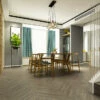 Supremo Luxury Click Vinyl Rigid Core Herringbone Flooring Cotton Wood With Built In Underlay 6mm By 100 By 600mm -Wood Sales Store vl051 0